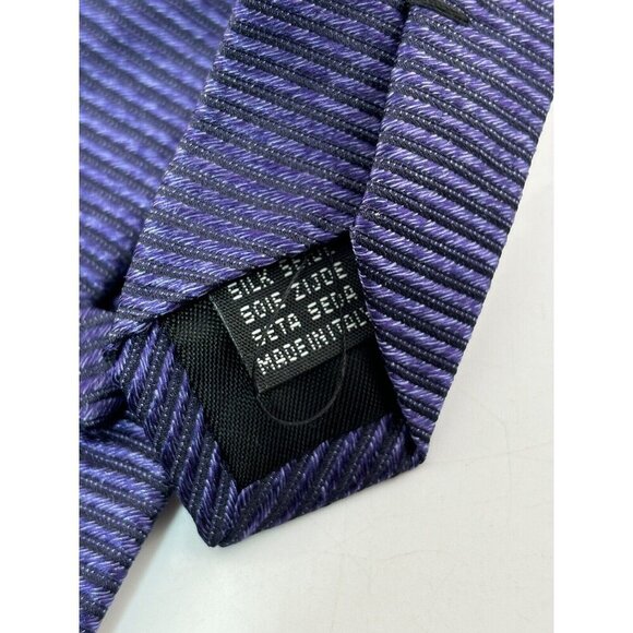 VTG ASSORTED LOT OF 3 -Blue Silk Ties Made in Italy - Jungle, Solid & Textured - Picture 7 of 11